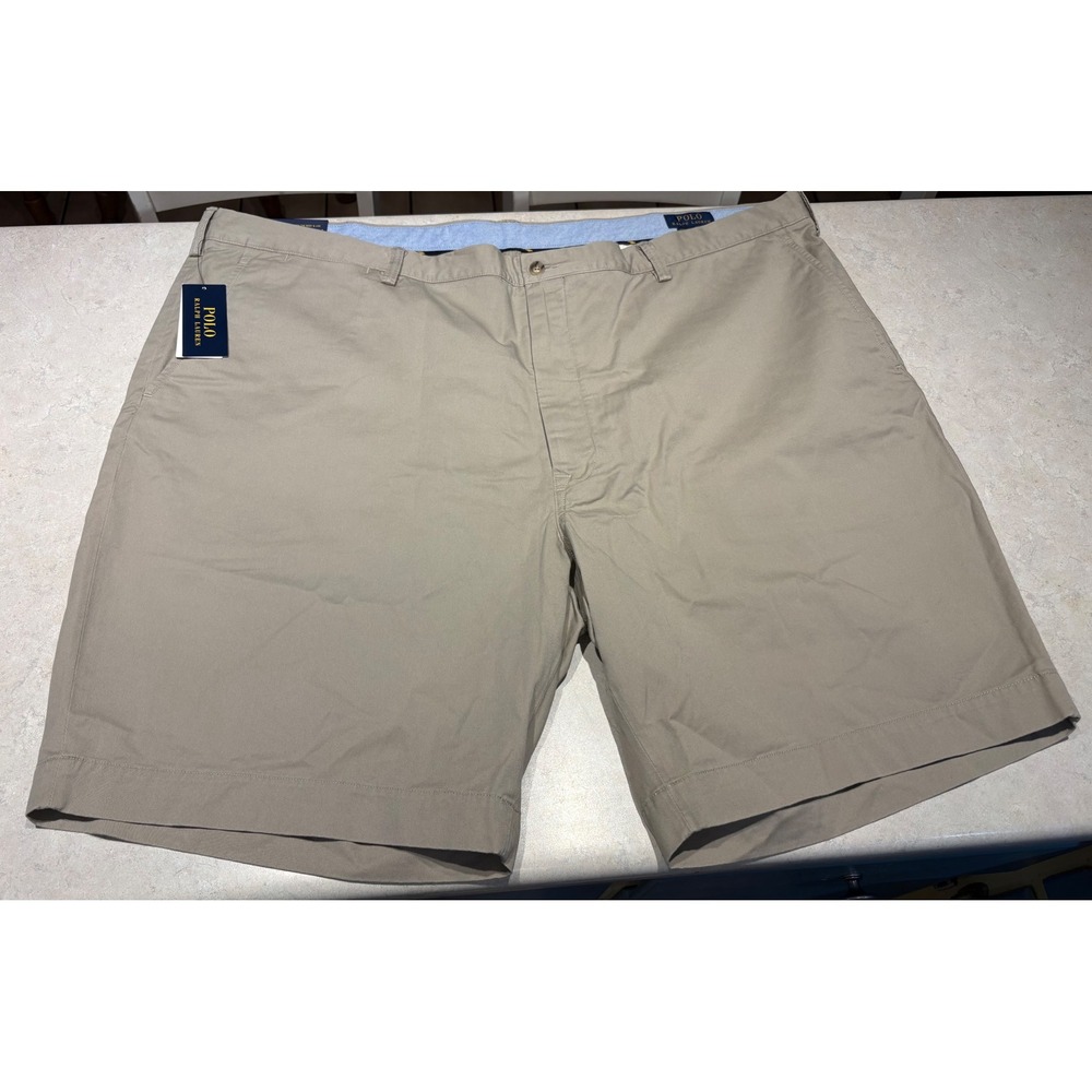 Polo Ralph Lauren Mens 50 Stretch Classic Fit 9" Chino Shorts Tan Khaki NWT